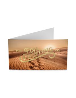 Metallic Gold Foil Folded Business Card Printing Front