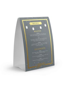 Metallic Gold Foil Tent Card Angled Right