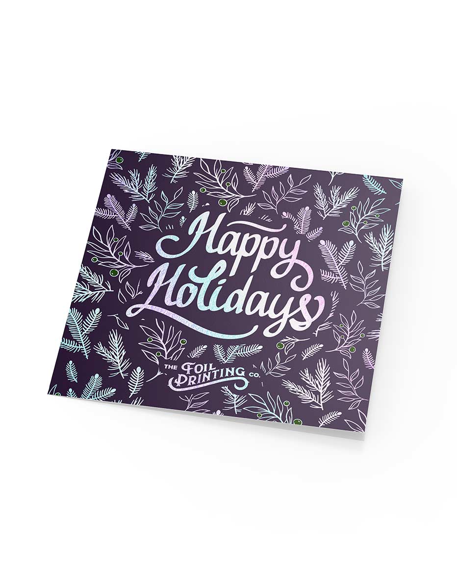 Metallic Holographic Foil Greeting Card Printing Front