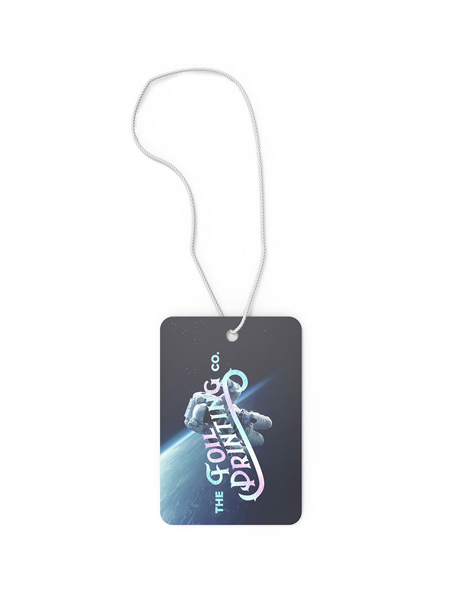 Holographic Metallic Foil Product Tags Flat