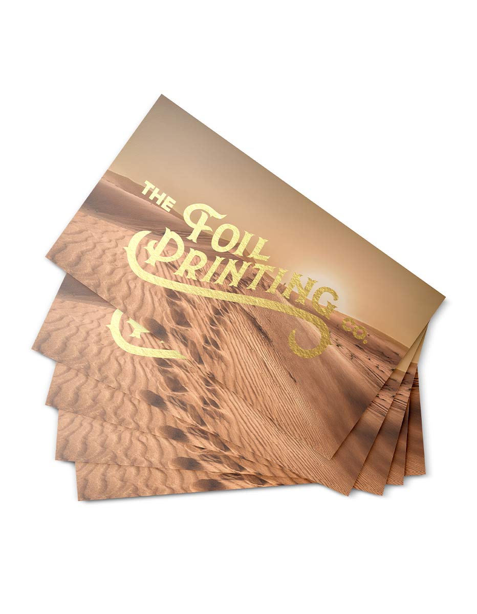 Gold Metallic Foil Business Cards Fanned