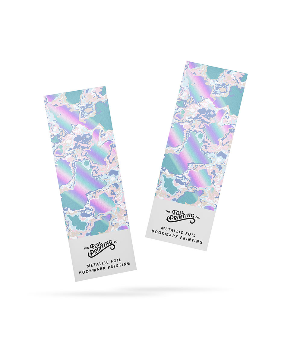 Holographic Metallic Foil Bookmark Printing image