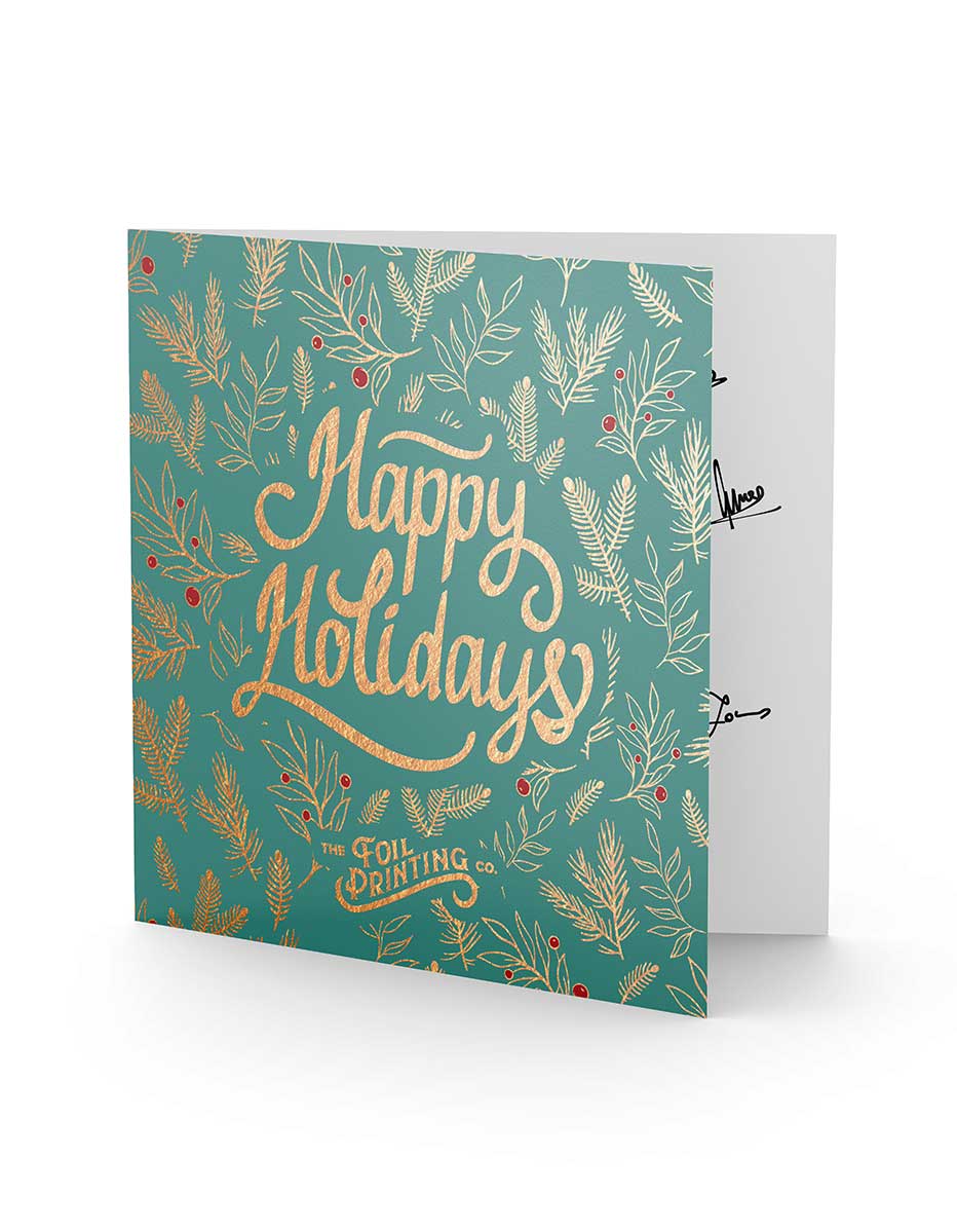 metallic copper greeting card image