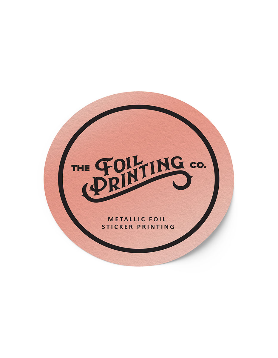 Rose Gold Metallic Foil Sticker Printing image