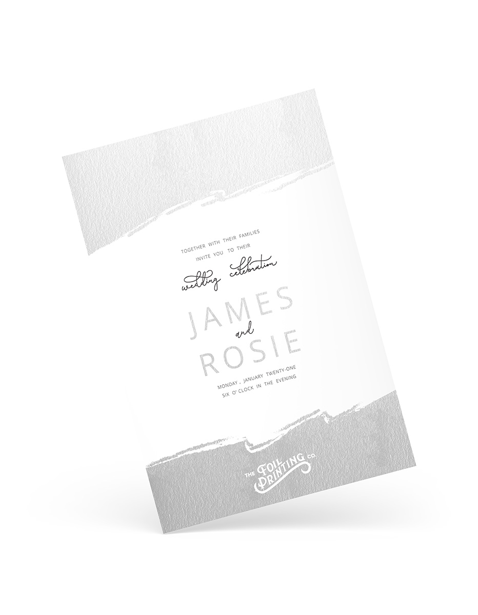 Silver Foil Invitation Printing image