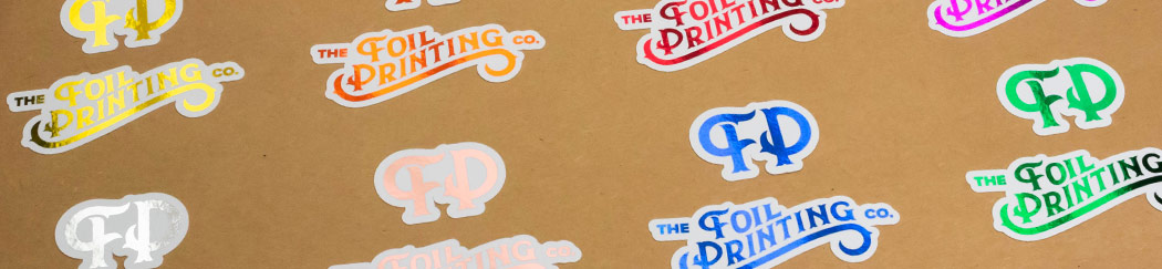 Our range of foil stickers on brown Kraft paper