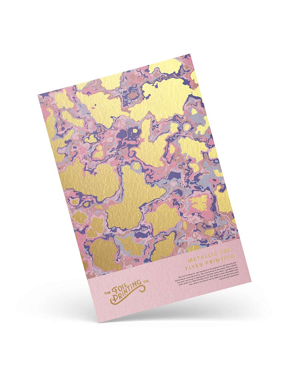 Colored Paper Metallic Foil Flyers Angled