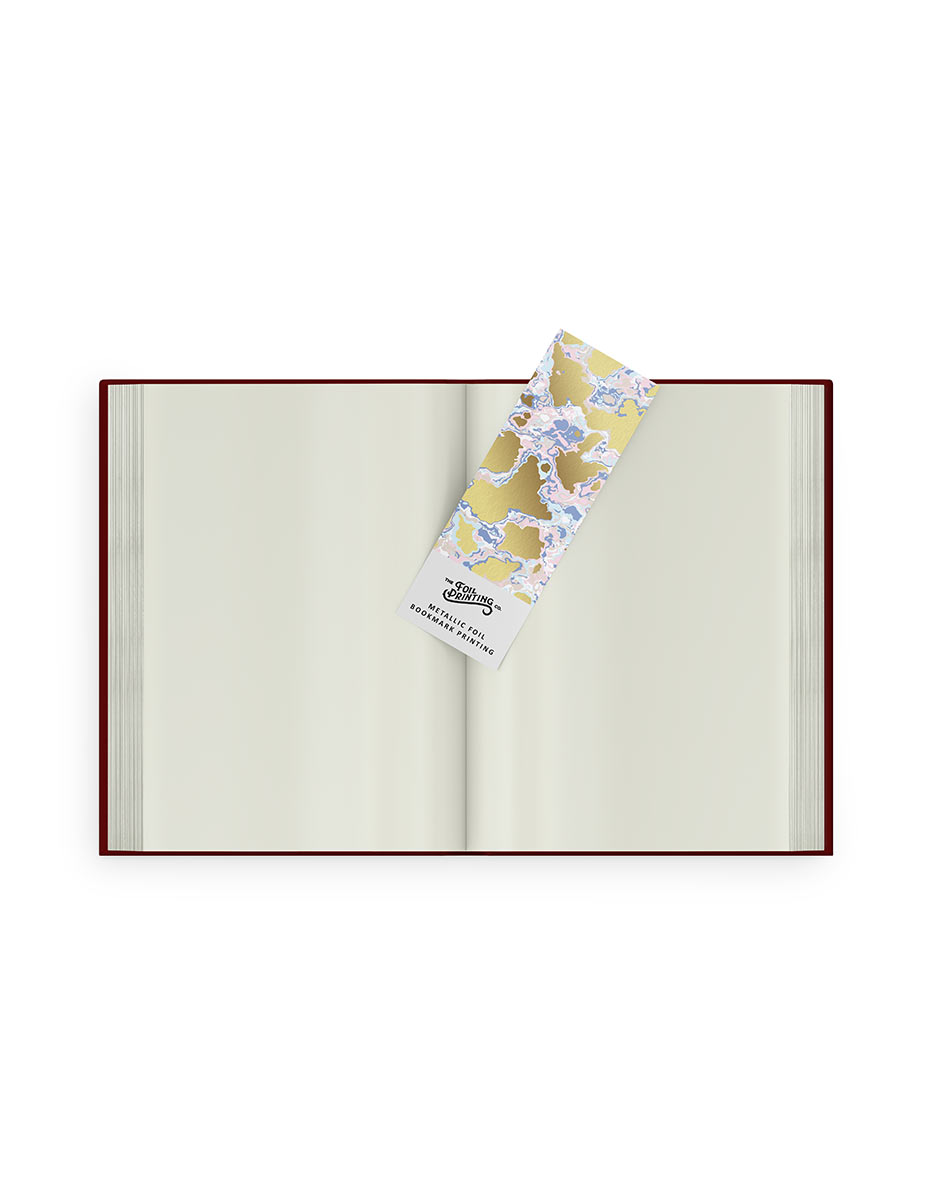 Metallic Gold Foil Bookmark Printing In A Book