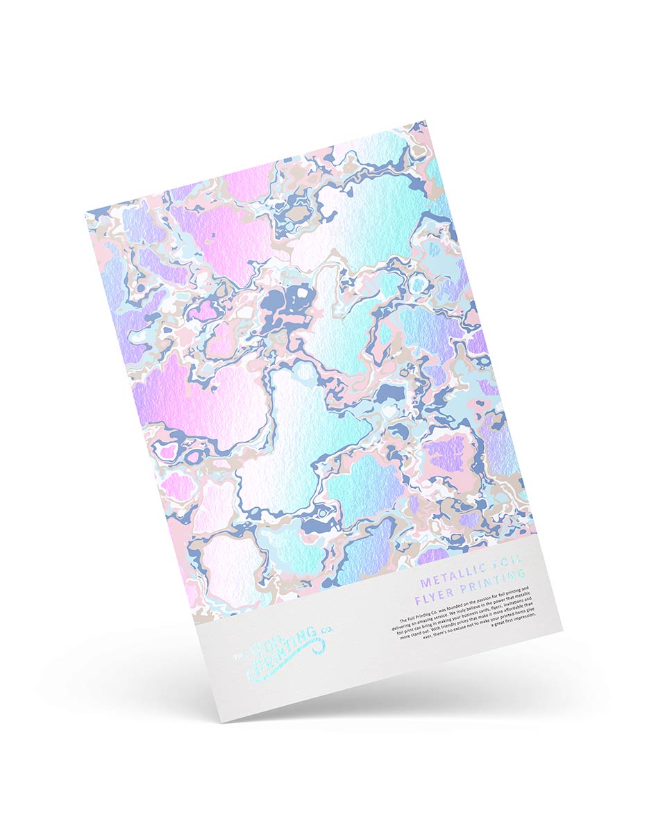 Holographic Metallic Foil Flyers Angled