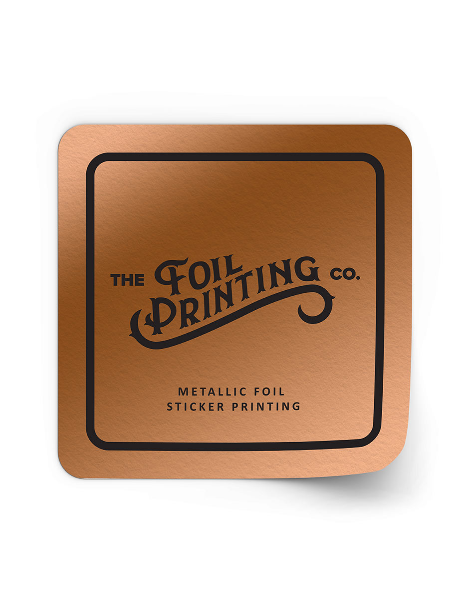 Metallic Copper Foil Sticker Printing Square