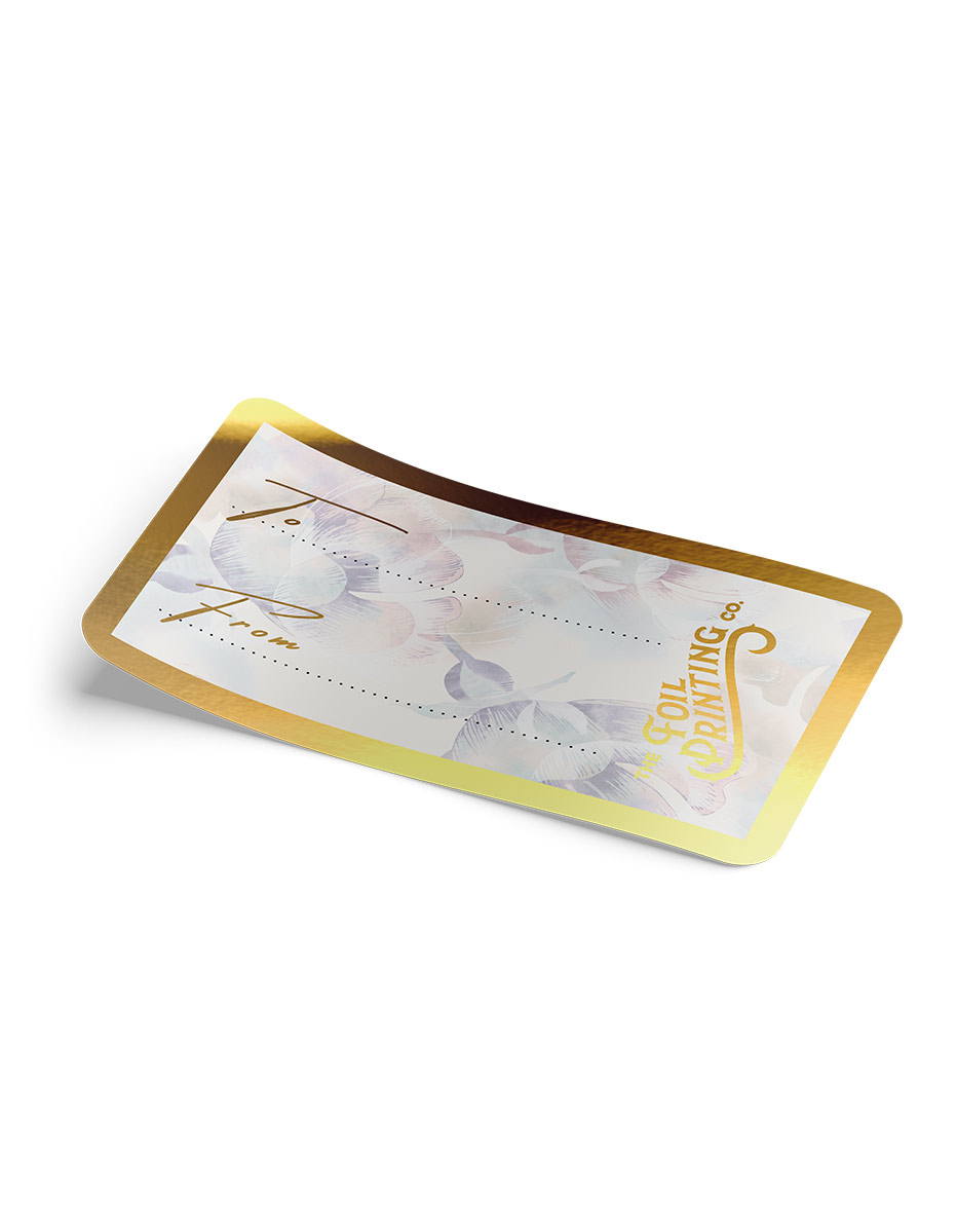 Metallic Foil Gift Label Stickers Rectangle