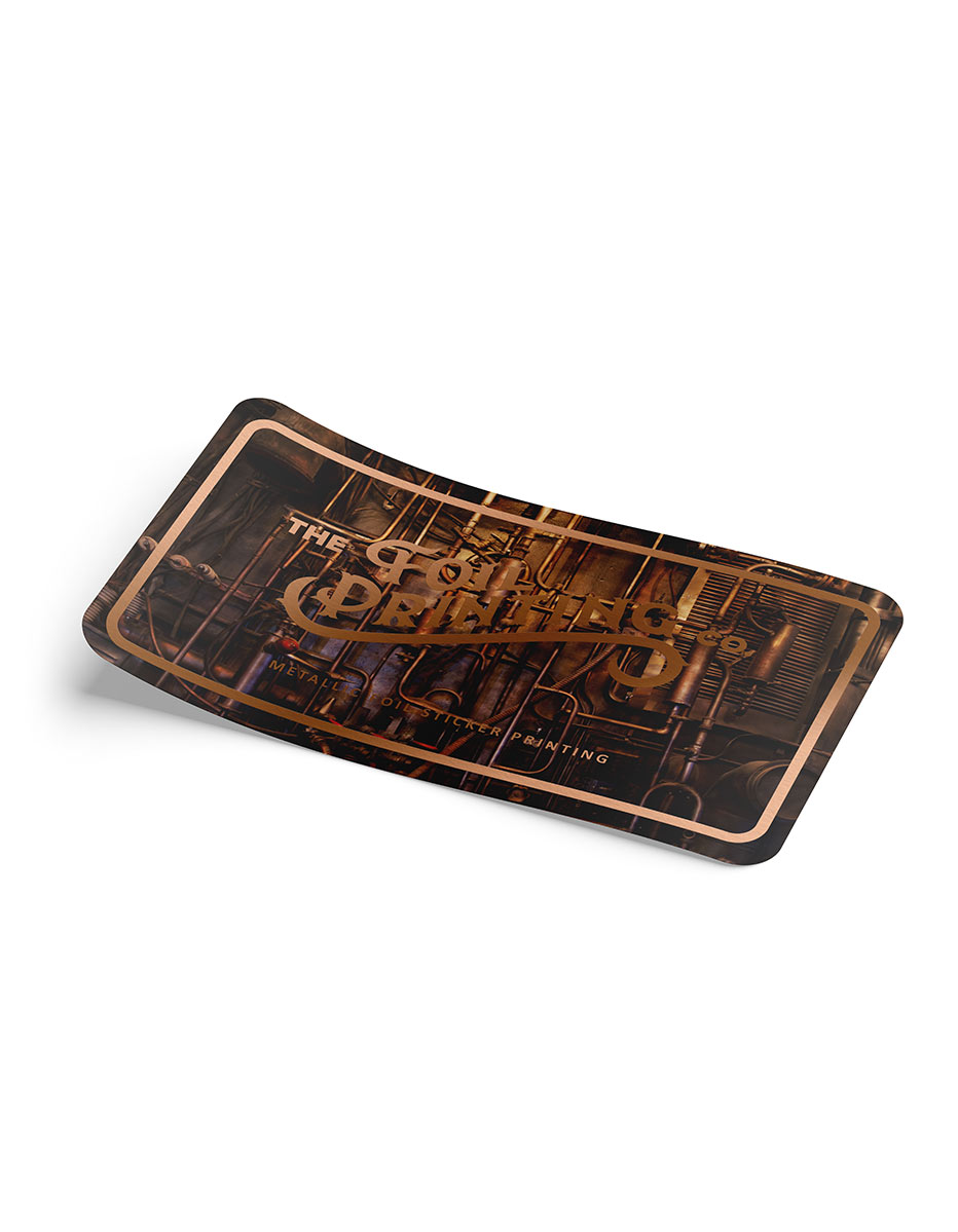Metallic Foil Rectangle Stickers With Copper Foil