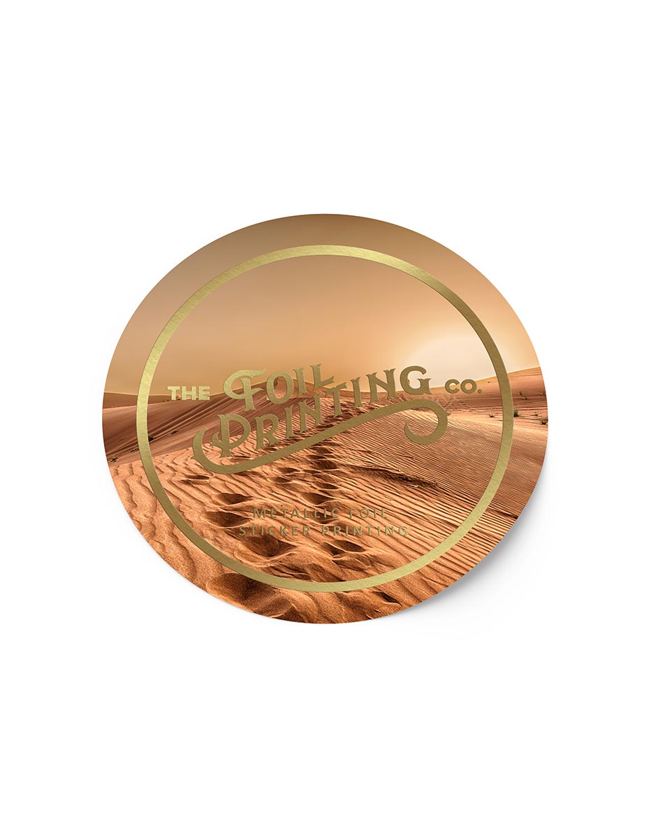 Metallic Foil Round Sticker Printing  Order Personalised Round Stickers  With Foil Highlights