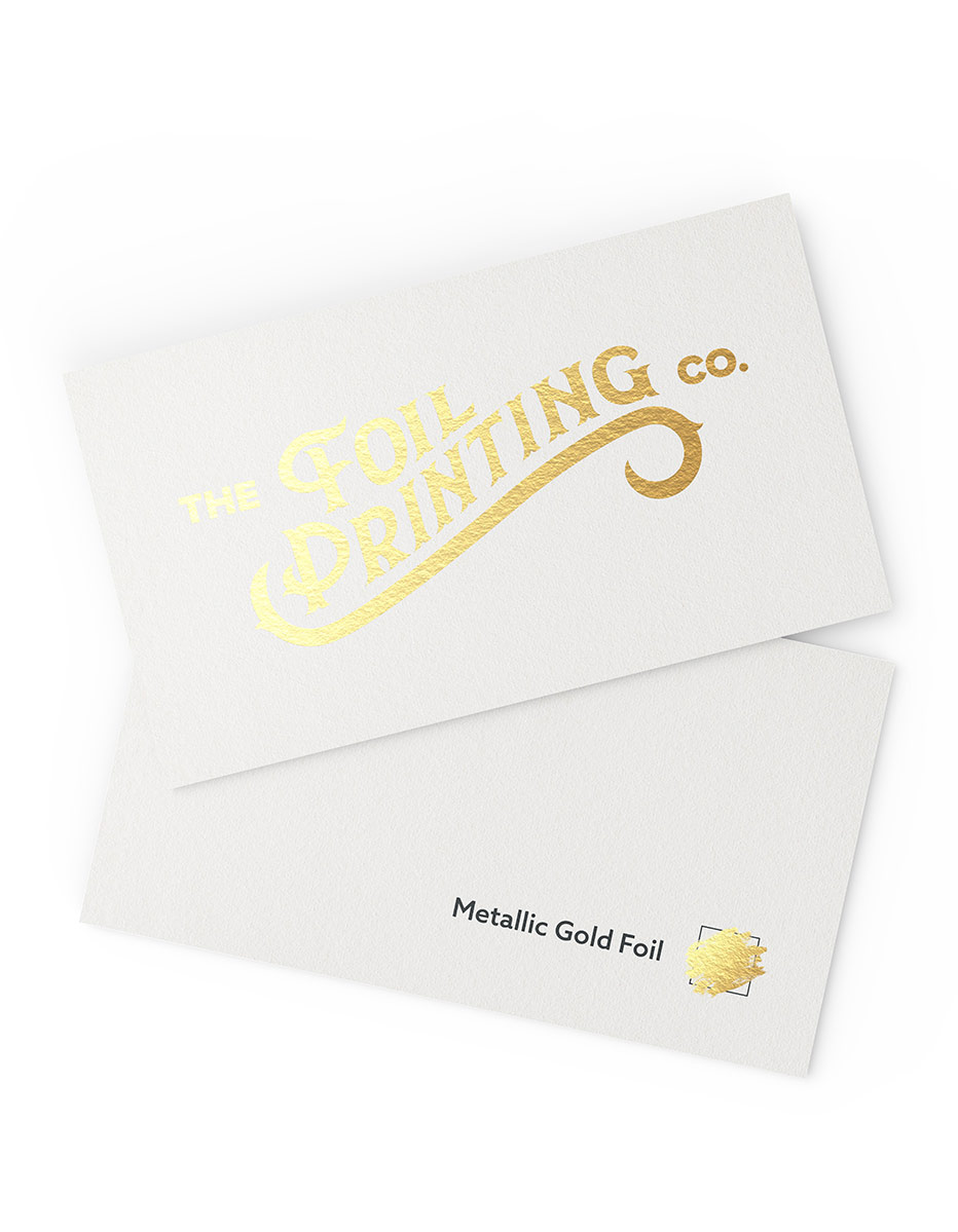 Uncoated Metallic Foil Business Cards Front & Back