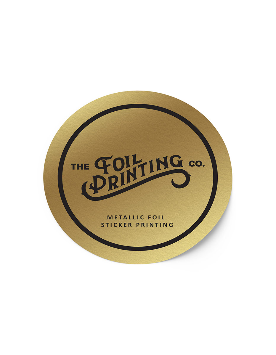 Metallic Gold Foil Sticker Printing Circle