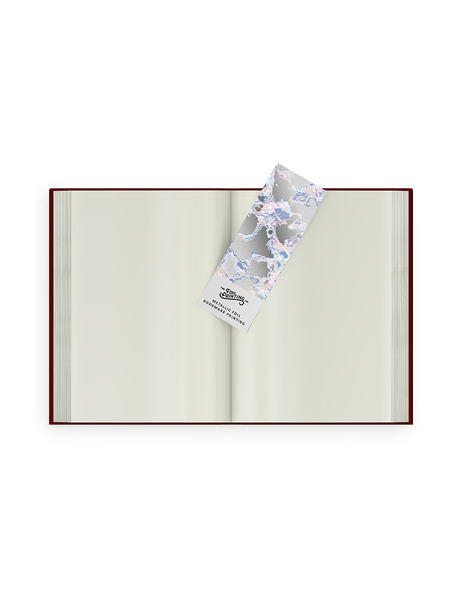 Metallic Silver Foil Bookmark Printing In A Book