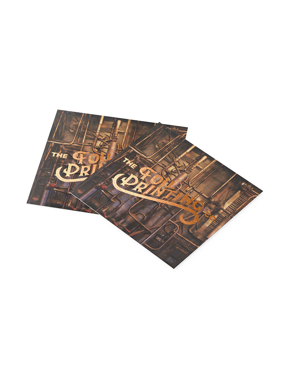 Square Metallic Foil Business Cards Copper