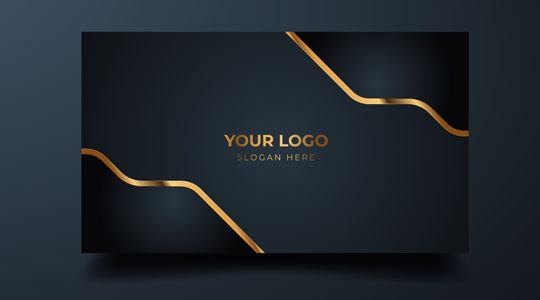 Business card with gold foil in different places