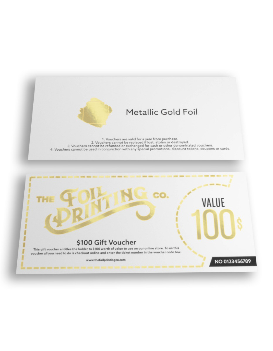 Gold Metallic Foil Ticket Printing image